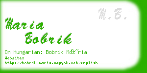 maria bobrik business card